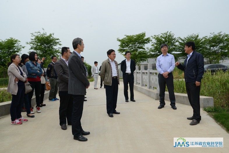 5月4-5日,副院长余文贵在蔬菜所党支部书记李胜和副所长赵统敏陪同下